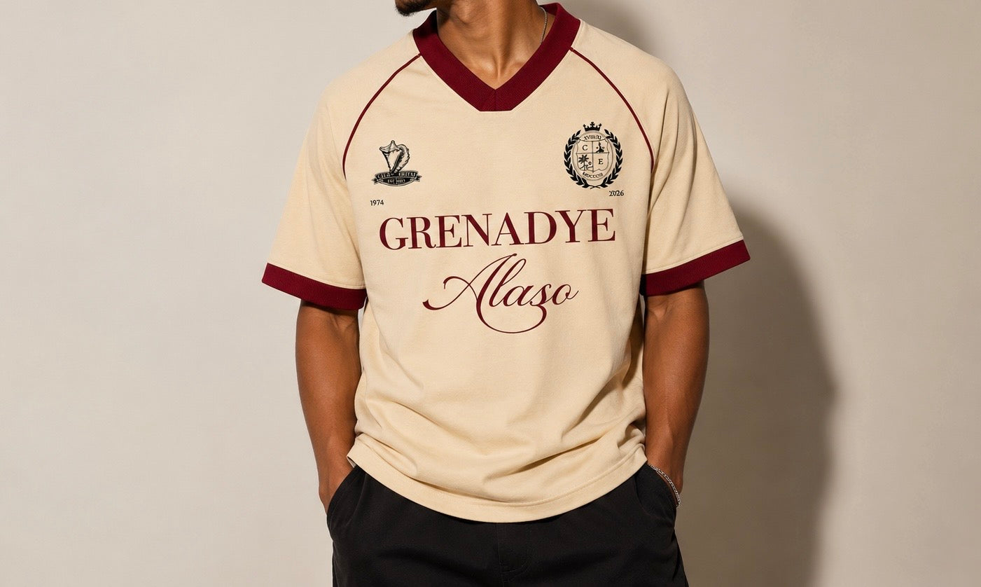 Eritaj Rétro Foutbòl Jersey Tee